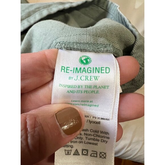 J. Crew Re-Imagined Womens Green Zip-Up Dress Size 24 - Picture 3 of 14